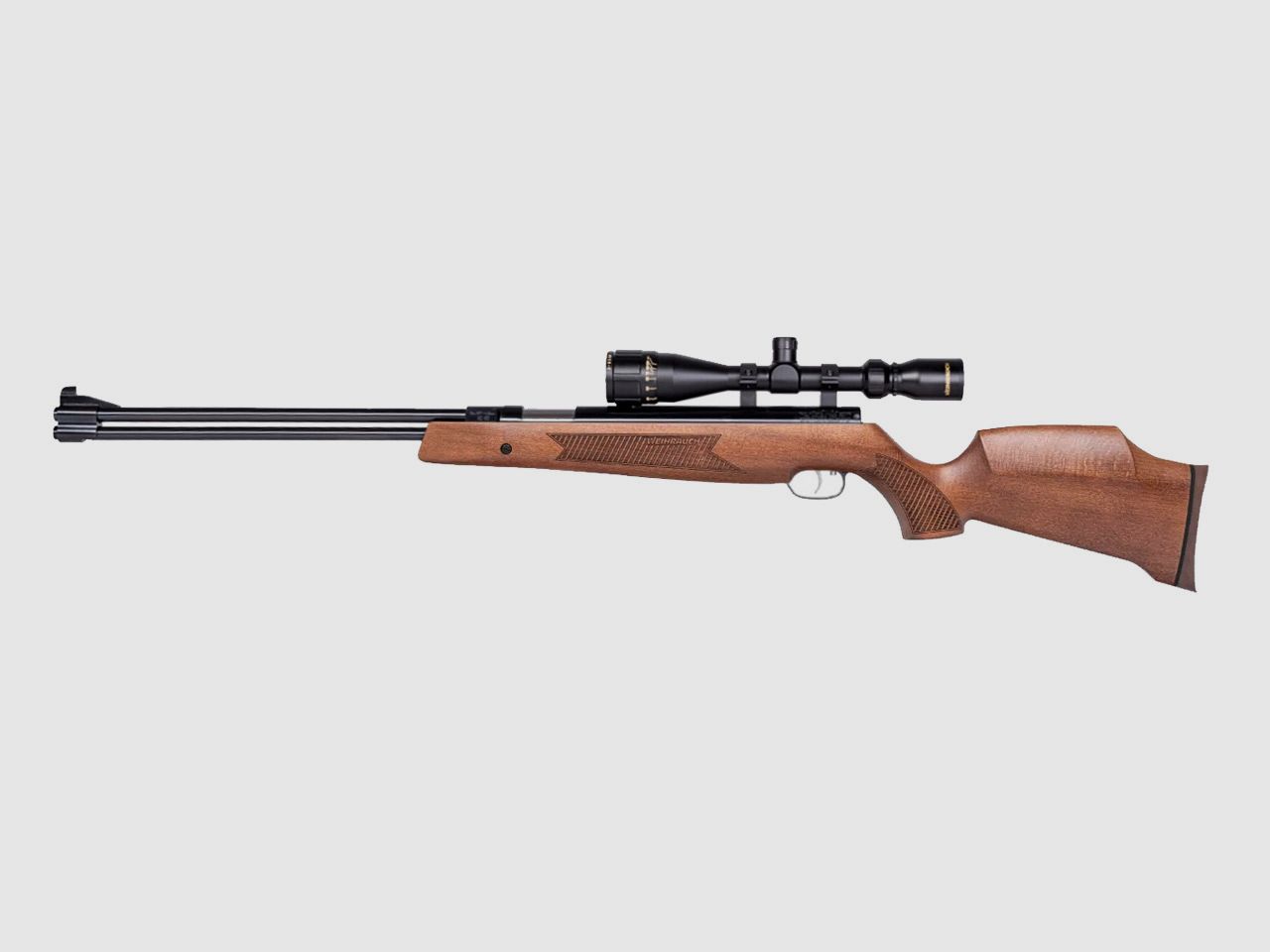 Starrlauf Luftgewehr Weihrauch HW 77 Match Buchenholzschaft mit Line Checkering Kaliber 4,5 mm (P18)