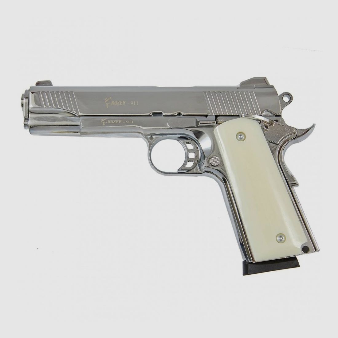 Kuzey 911 Chrome 9mm P.A.K. – 1911 Custom Style Nachbau