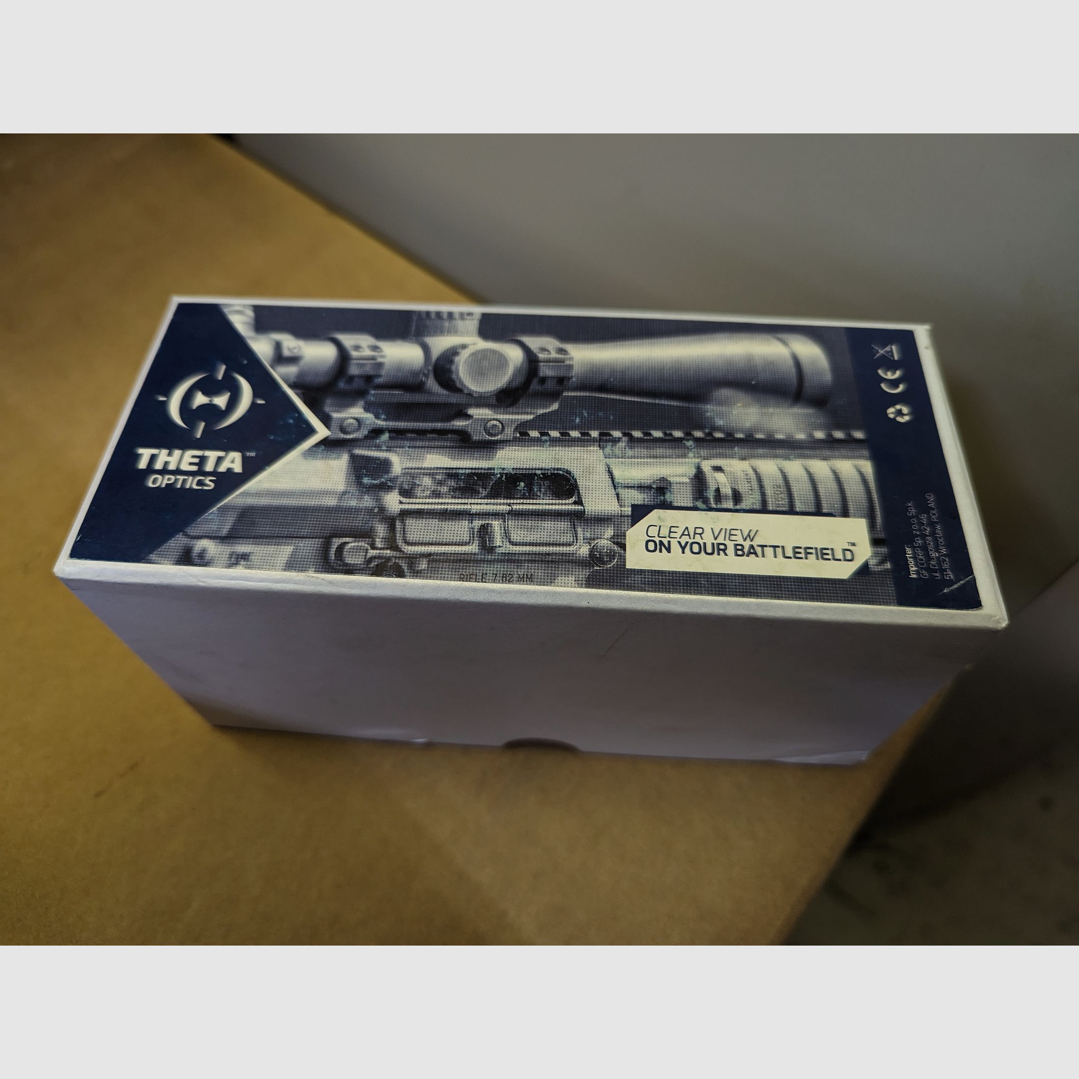 Theta Optics 4x32 Rhino Fiber Scope, black riflescope with red dot reflex sight