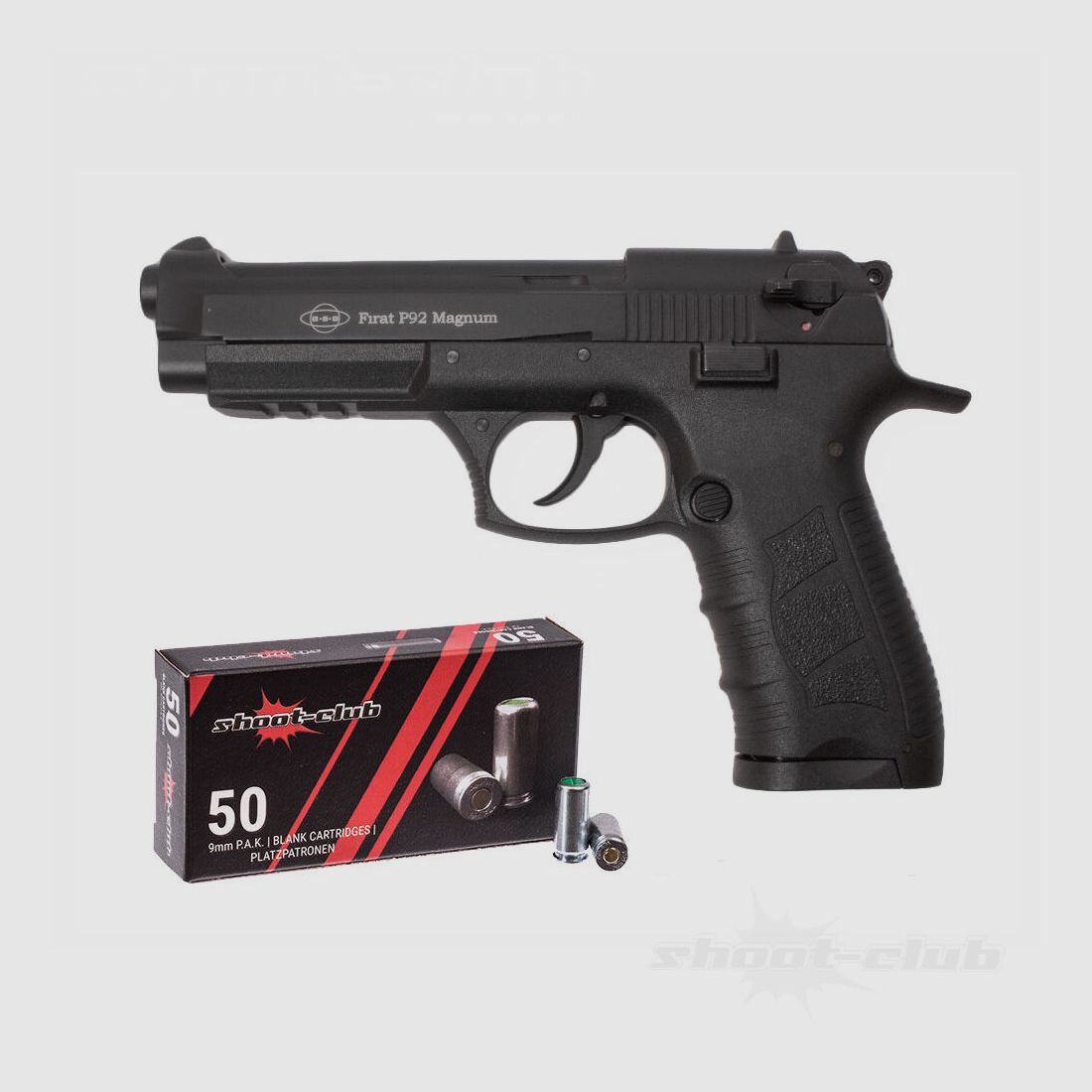 Ekol P92 Magnum schreckschusspistool 9mm PAK zwart plaatspatronen