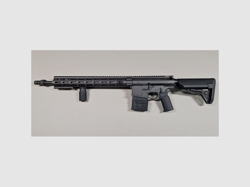 DAR-10 SPR, Kaliber .308 Win., 18"-Lauf, WPNTEC Mimir-Matchabzug, Cerakote "H112-Cobalt"