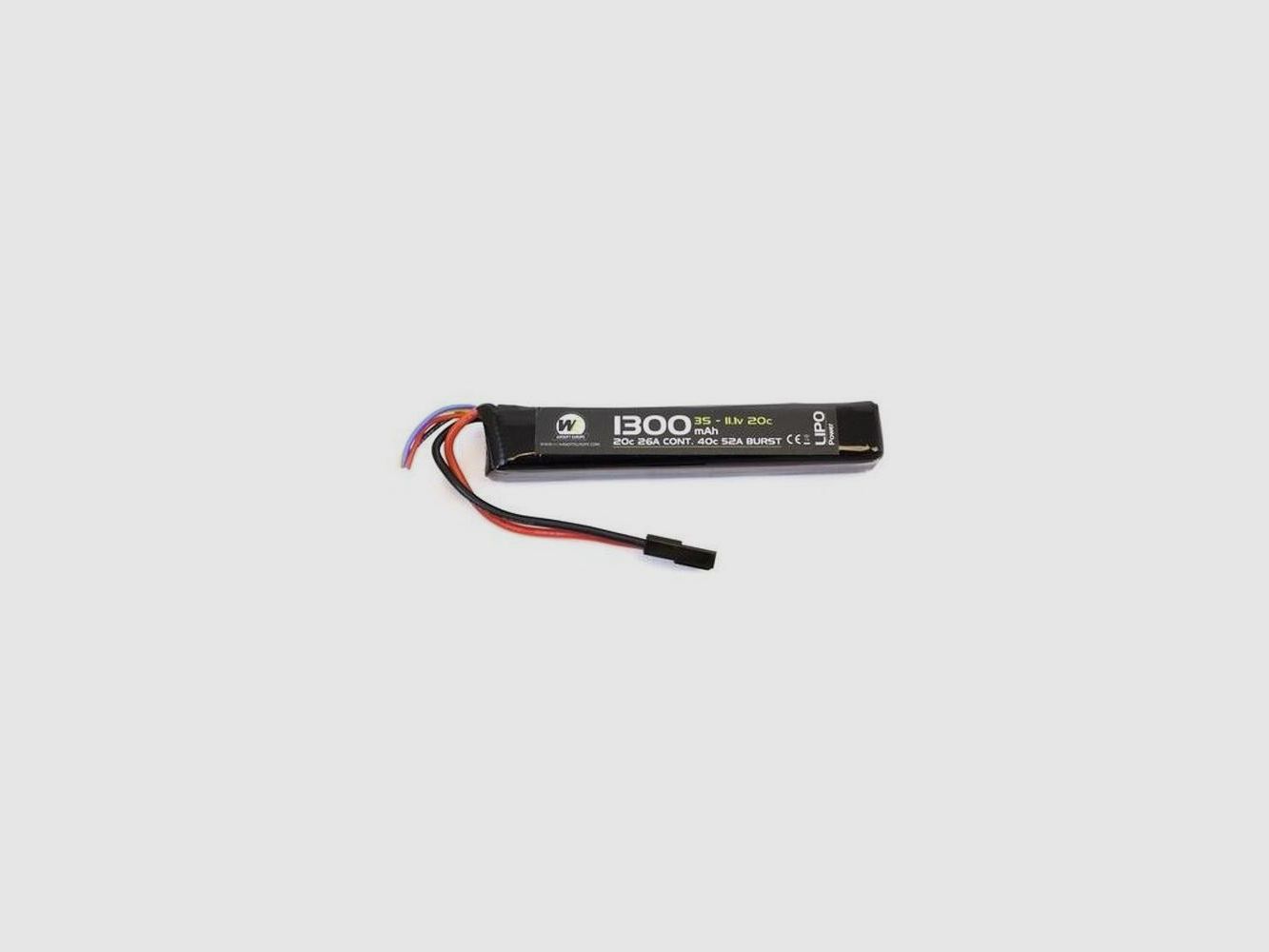 LiPo-Akku Nuprol 11,1V 1300mAh 20C - Hochleistungs - Zuverlässige Autonomie für Airsoft-Ausrüstung, Bild 1 von 5