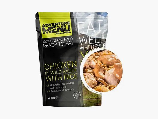 Adventure Menu Hühnchen auf Wildart mit Reis