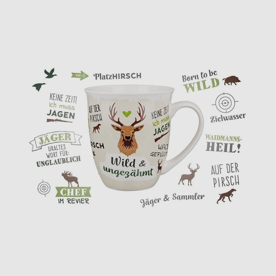 Gilde Pozellantasse Wild & ungezähmt