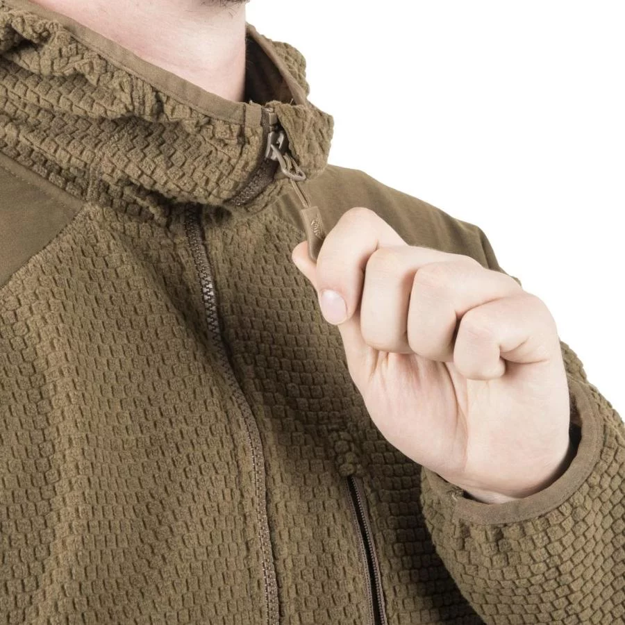 Polar Helikon ALPHA HOODIE Grid Fleece Zwart-Black (BL-ALH-FG-01), afbeelding 12 van 32