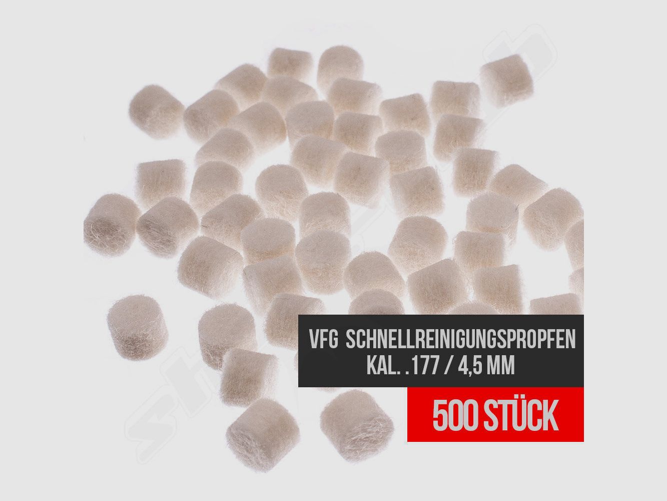 VFG Schnellreinigungspfropfen Kal. .177/ 4,5mm, 500 Stk