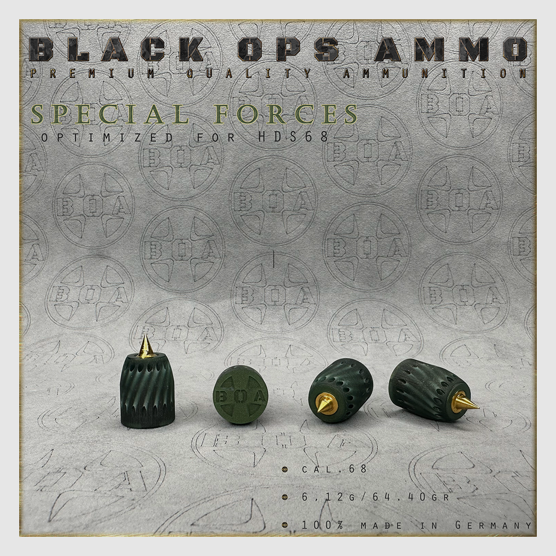 8x Forces Spéciales BLACK OPS MUNITIONS Pistolet à air TS HDS 68 Cal.68 Munition HDS68 TS68, image 3 sur 3