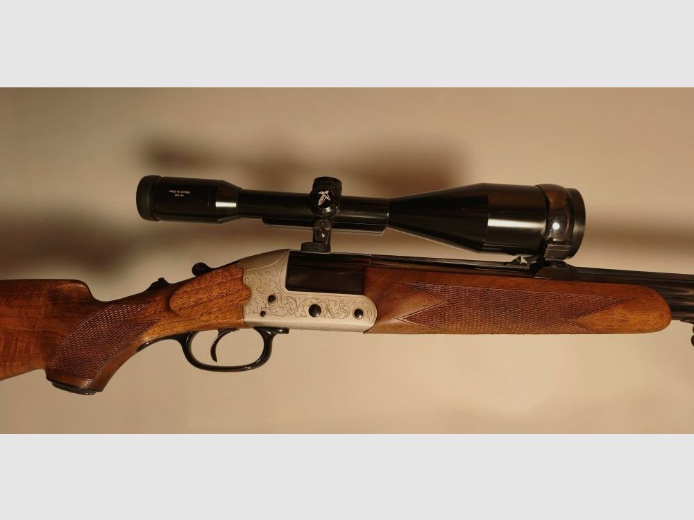 Heym 22S BBF over-and-under rifle .222RemMag 16/70 with Swarovski 8x56 scope, image 10 of 20