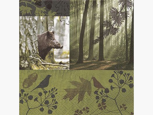 NAPKINS KEILER GREEN 20 PCS