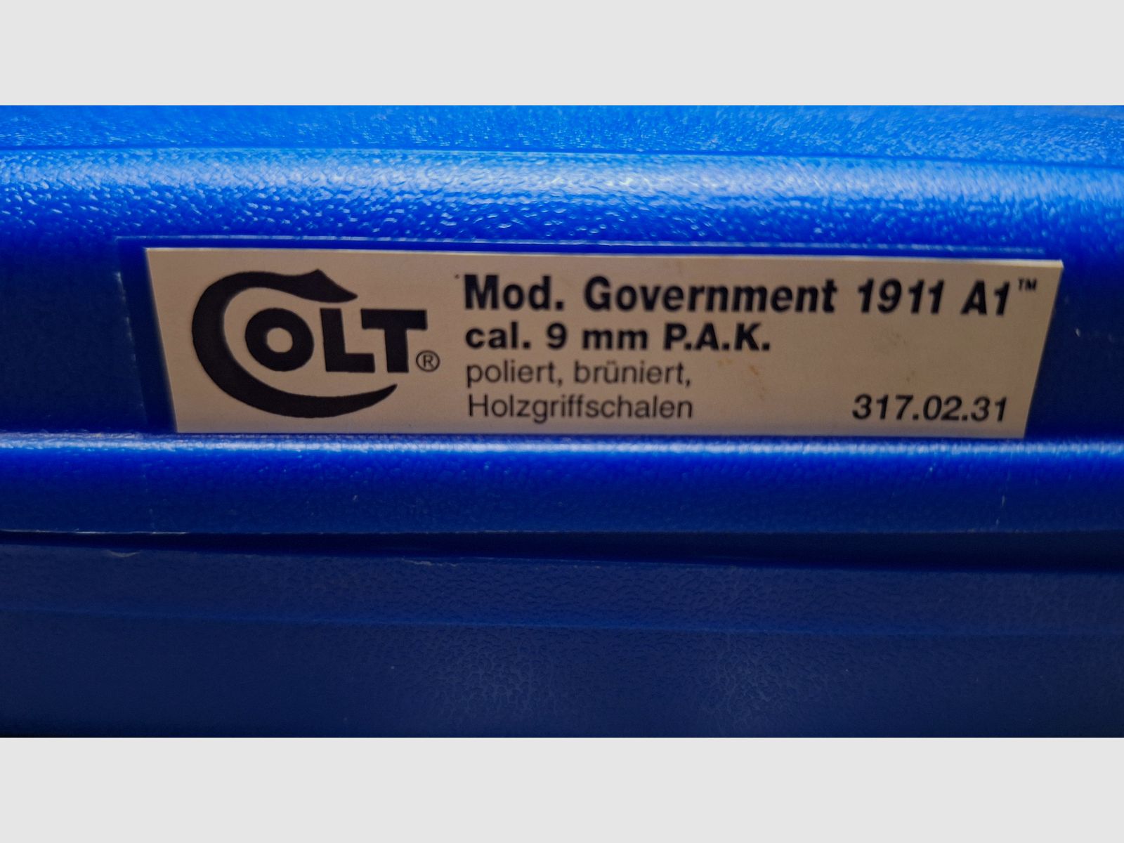 Colt Government 1911 A1 SRS pistol black wooden grips 9 mm P.A.K. new!