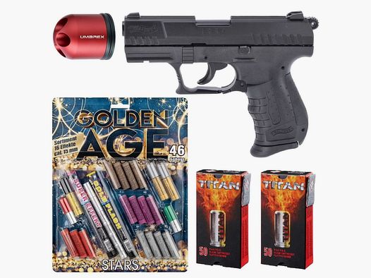 Pacchetto Fuochi d'Artificio Walther P22 Pronto Pistola a Salve