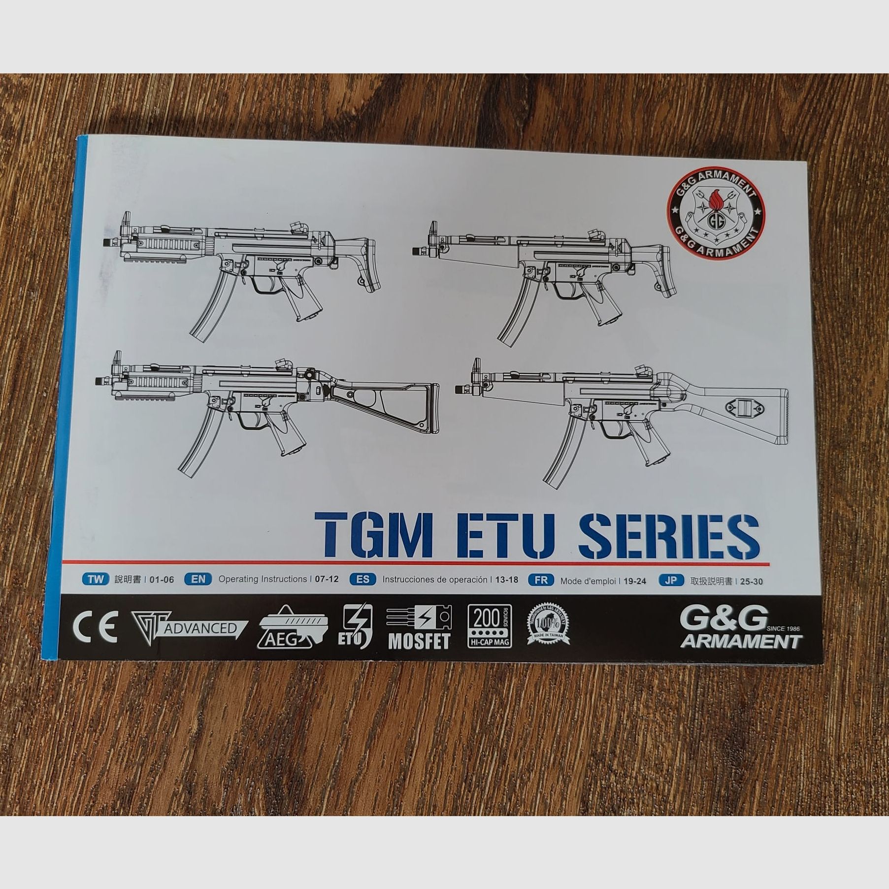 MP5 Airsoft von G&G S-AEG 1,12J  inkl. Zubehör