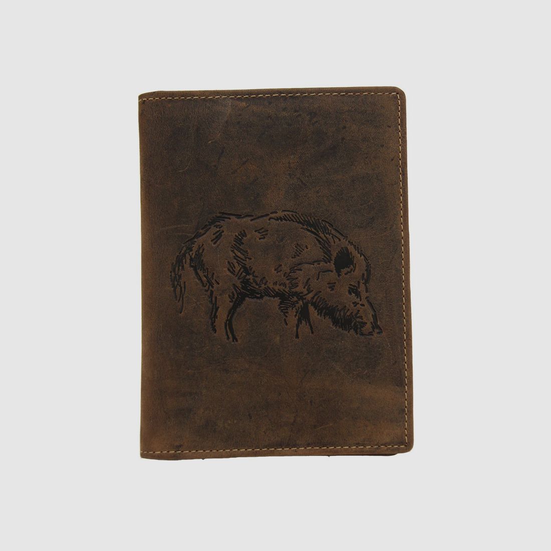 Étui de permis de chasse AKAH avec motif de chasseur