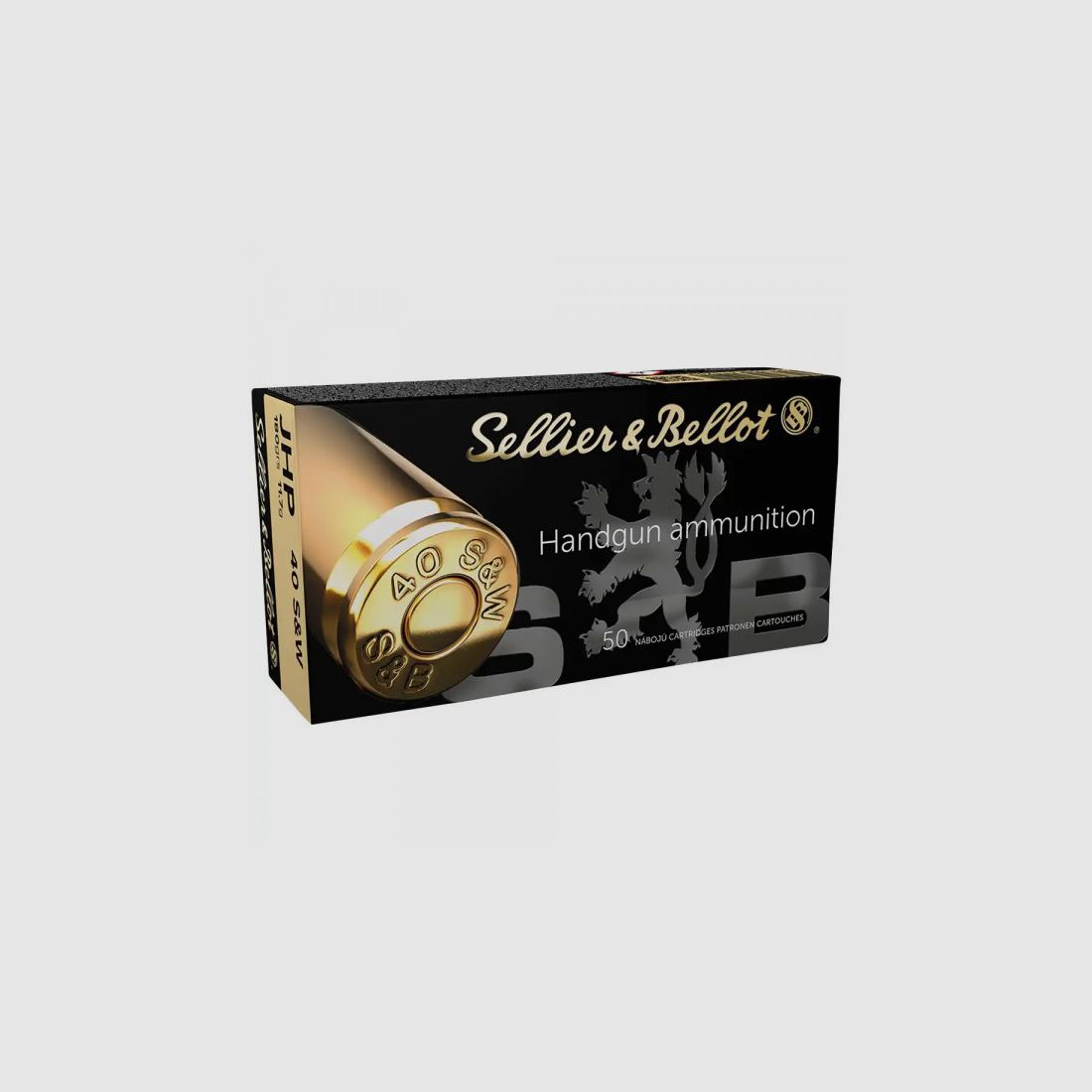 SELLIER & BELLOT .40S&W JHP - Hollow Point Ammunition - Handgun Cartridges - 180GRS. - 50 Rounds