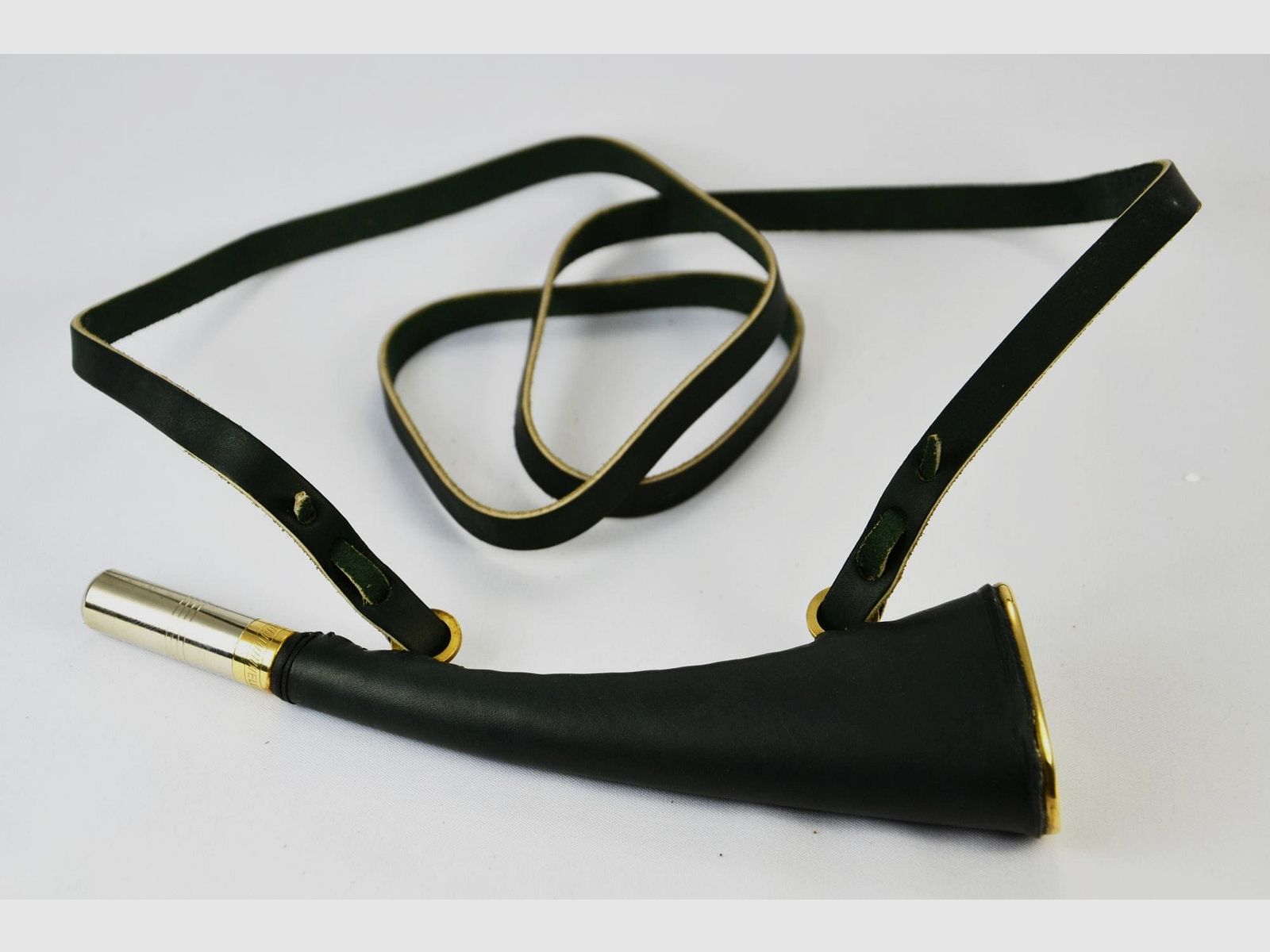 Corne de Chasse (grande) en Cuir, image 1 sur 4