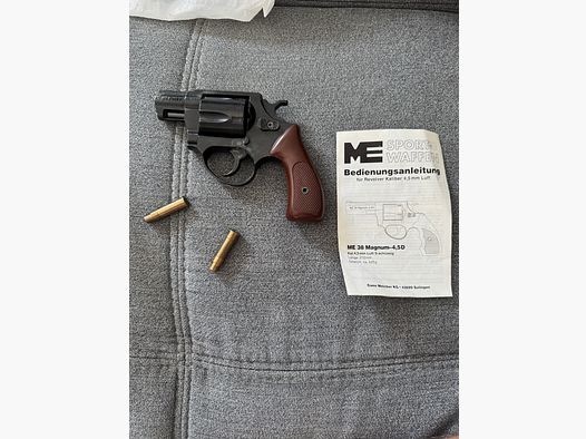 Cuno Melcher ME 38 Pocket / Magnum (4,5 mm) – Luftdruckrevolver mit Anleitung & Hülsen