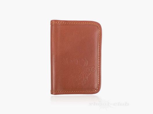 Various hunting license bags deer leather, brown