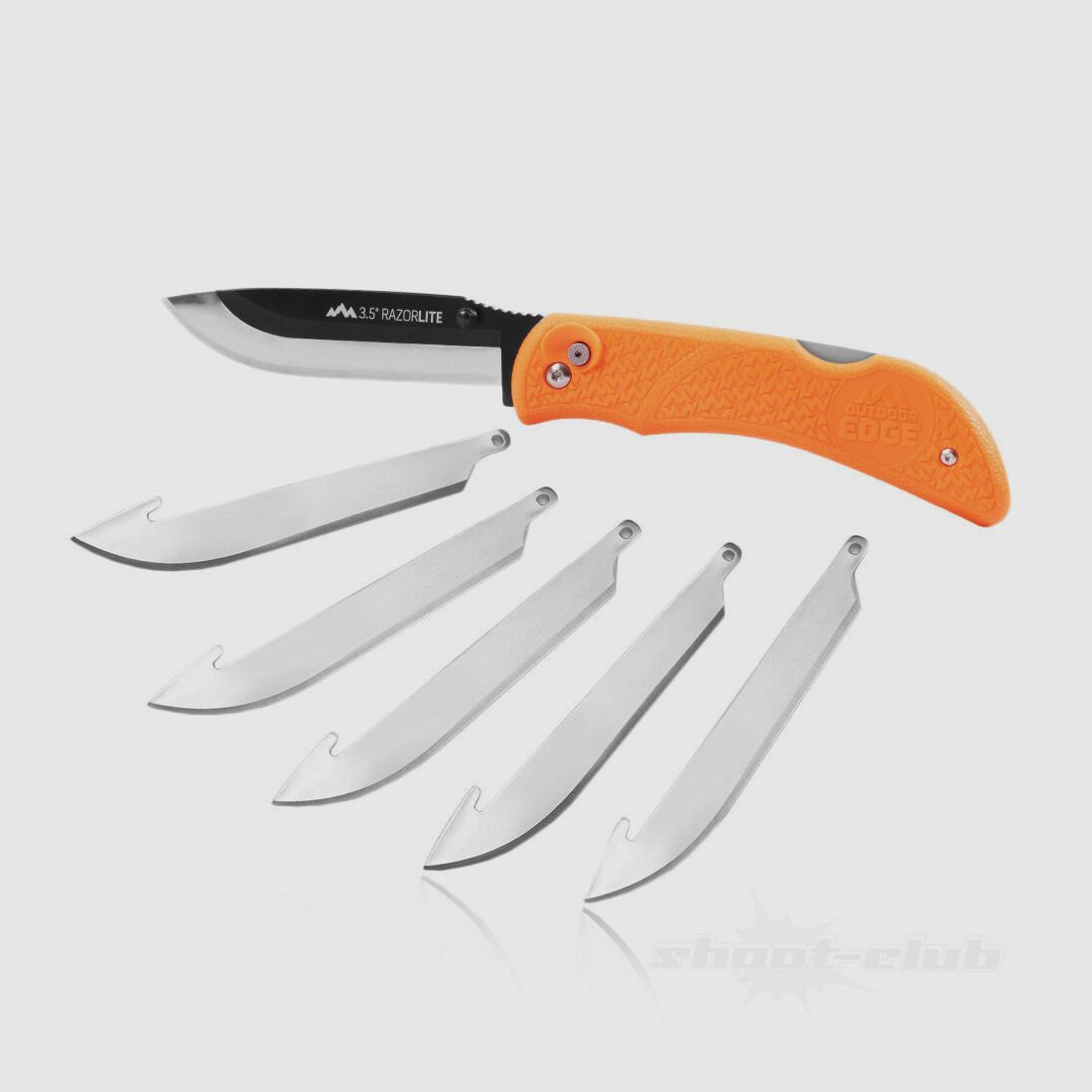Outdoor Edge 3,5 Razor Lite Einhandmesser Orange 5 Wechselklingen