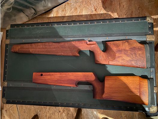 Two high-quality wooden stocks / rifle stocks - blanks / partially finished