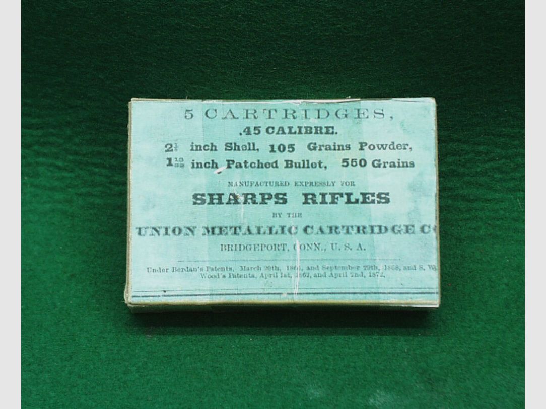 Patronenschachteln Sharps Rifle Kal.45