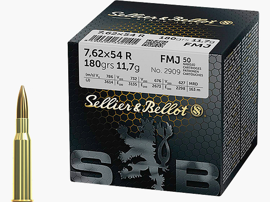 Sellier&Bellot – 7.62×54 R FMJ – 180GRS 50Stk