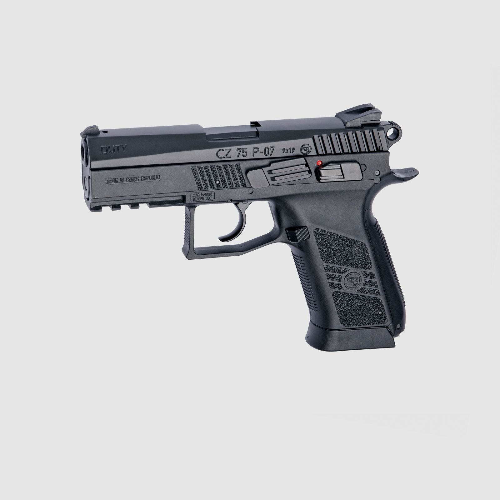 Pistolet CZ75 P-07 Duty Noir Glissière Métallique – 6 mm Co2
