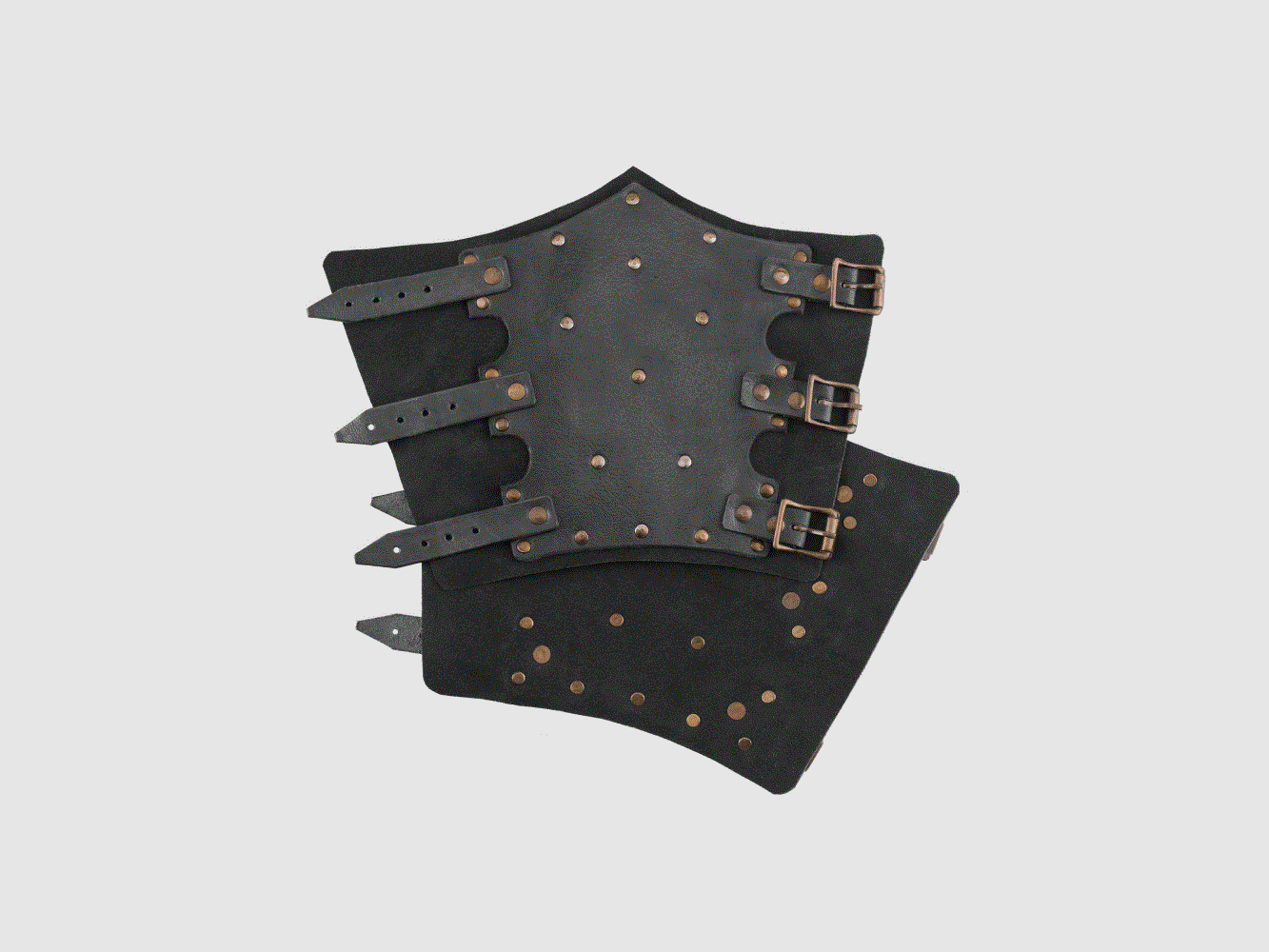 Ulfberth Armschützer aus Leder mit Nieten und Wildleder, Paar, versch. Farben