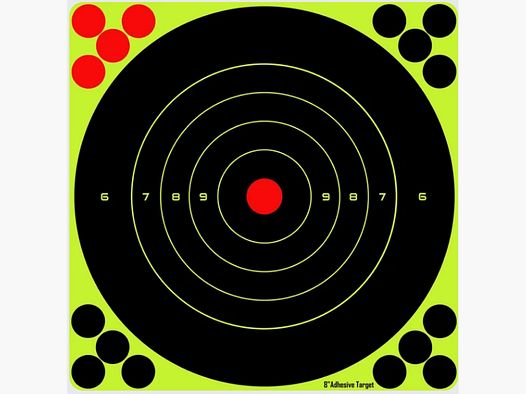 Black Splash Targets L Fluorescent Yellow 20×20 cm pack of 10