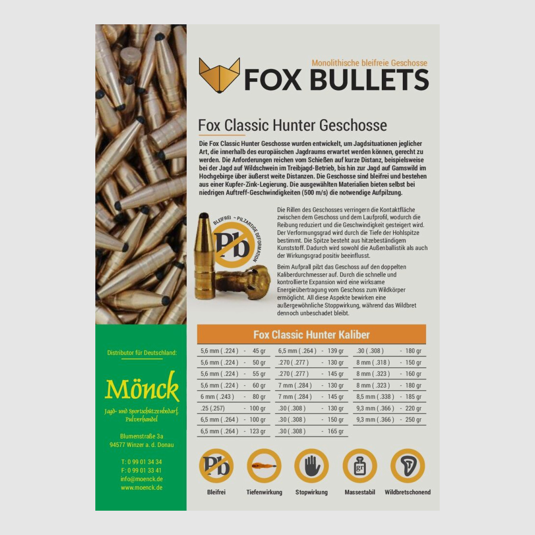 Proiettili Fox Bullets Classic Hunter