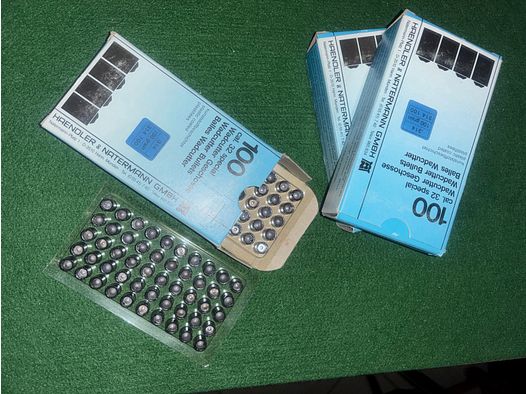 Geschosse das Kaliber .32/314-100gr. WC-special, kunststoffbeschichtet. 