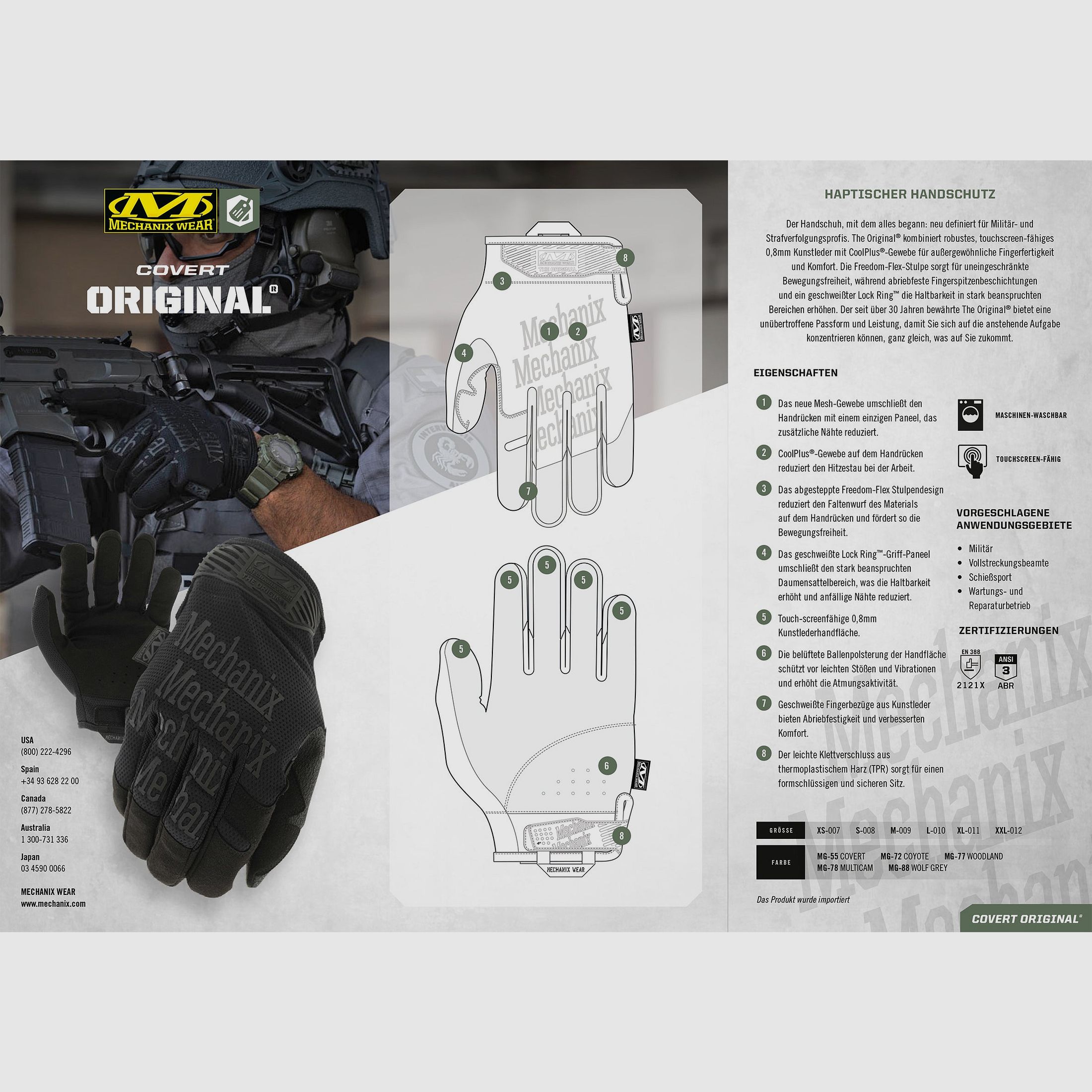 Gants Mechanix The Original Gen3 - Covert, image 7 sur 7