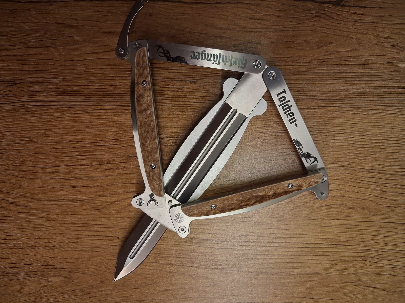 Coltello da tasca Hirschfänger Pantograph pezzo da collezione limitato Nr. 4727 di 5000