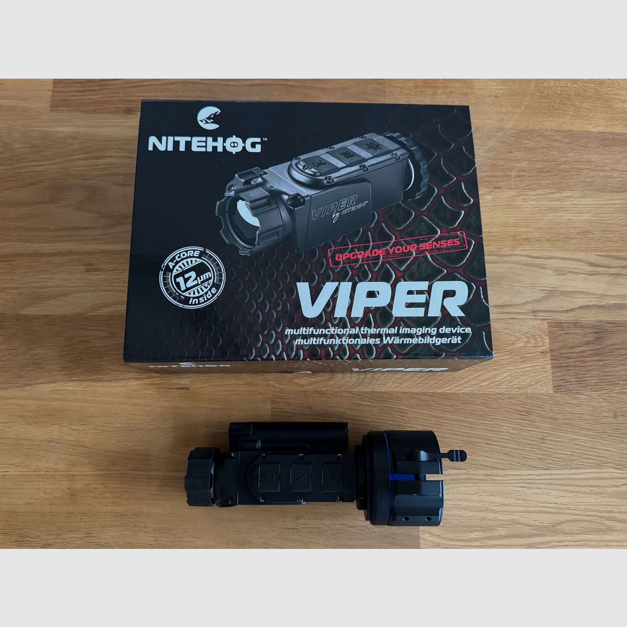 Nitehog TIR-M35 AC Viper Wärmebildvorsatzgerät (Gen. 1) SOFORT EINSETZBAR, da geladene) Batterie und 62er Rusan-Adapter inklusive