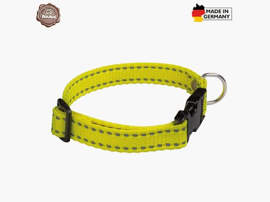 AKAH Welpenhalsband neongelb 26-40cm