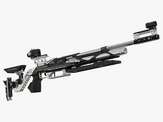 Feinwerkbau Feinwerkbau 800X Alu Silb/Schw Auflage, Schaftkappe X-line