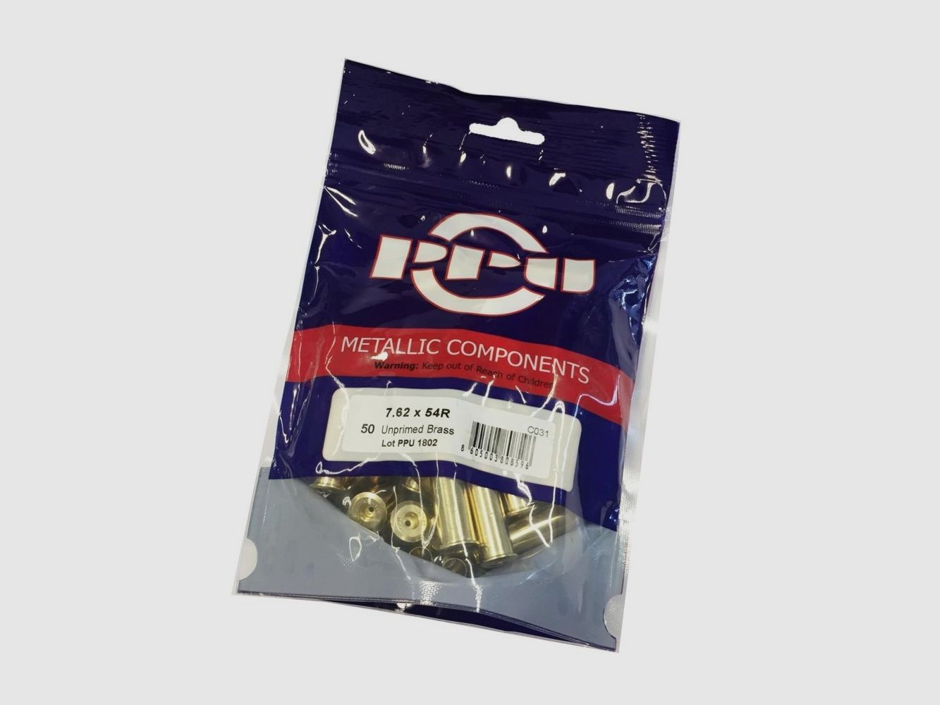 PPU PRVI PARTIZAN Hülsen Kal.7.62x39 Packung mit 50 nicht gezündeten Hülsen, Bild 1 von 2