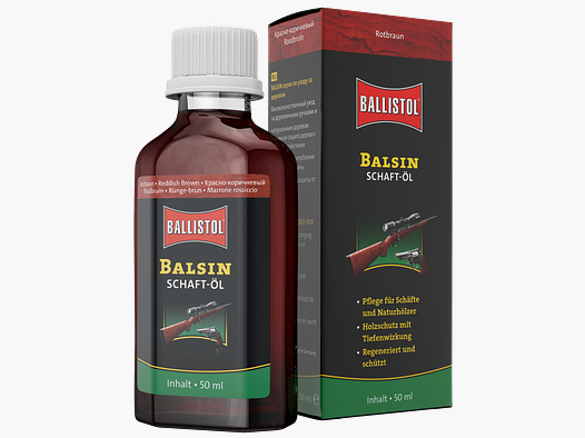 Ballistol Balsin olio per calci rosso-bruno, 50ml