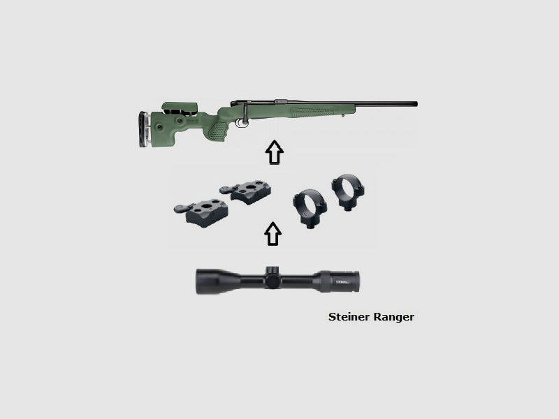 Mauser M18 Fenris + Steiner Ranger 8 2-16x50 + Mount + ... Complete package