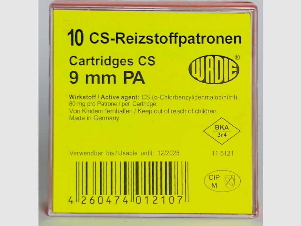 CS-reizstofpatronen 9mm P.A.K. voor pistolen 10 st.