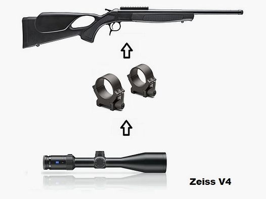 Bergara BA13 TD + Zeiss V4 3-12x56 + Montage + ... / Komplettpaket