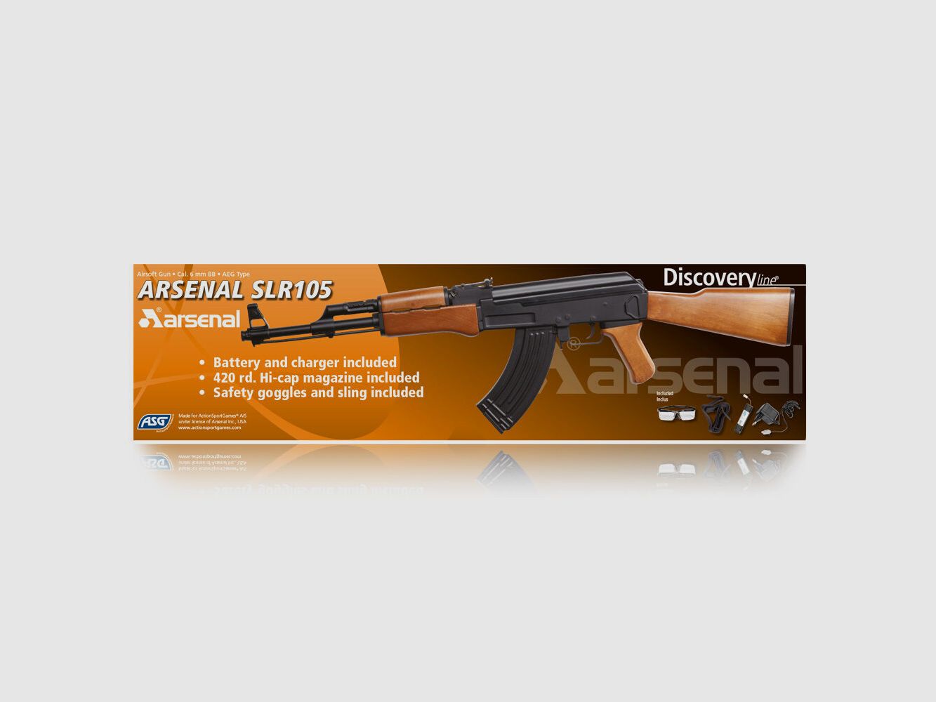 ASG	 Arsenal SLR105 AEG Value Pack 6 mm max. 0,5 Joule