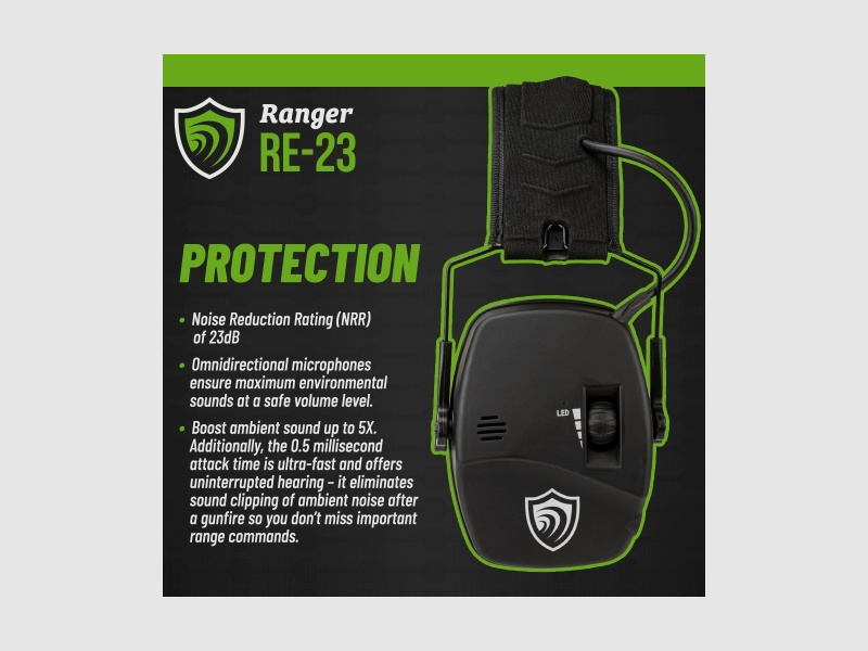 Protection auditive active Otis, noire