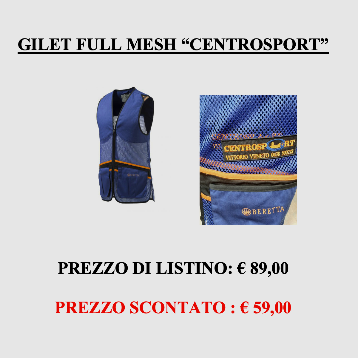 Beretta – Beretta Weste für Schießsport Vollmesh „centrosport“, Bild 1 von 2
