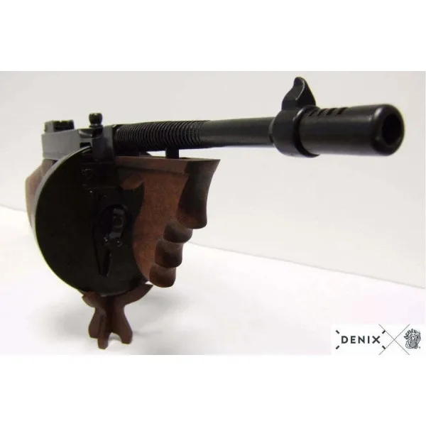 Replica decorativa Denix della mitraglietta Thompson M1928 – Caricatore camembert, immagine 4 di 8