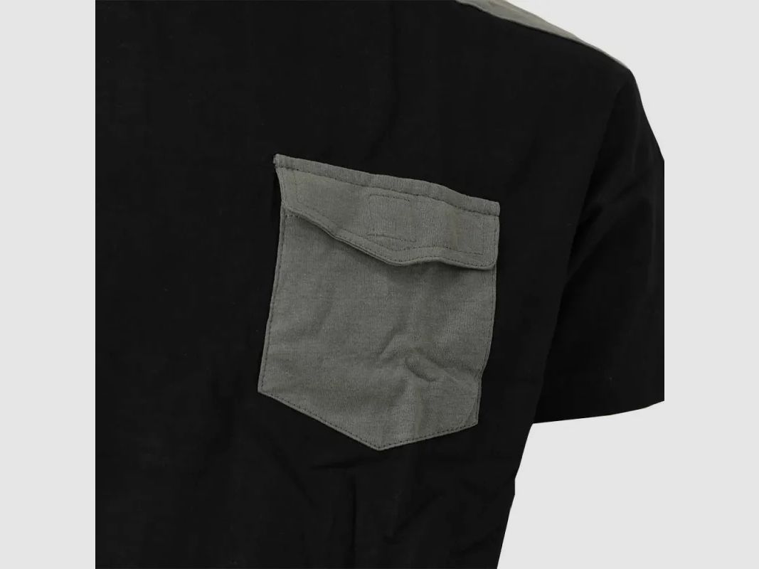 Arbeitsshirt Brooklyn aus zweifarbigem Baumwollstoff schwarz / grau M bis 4XL, Bild 8 von 11