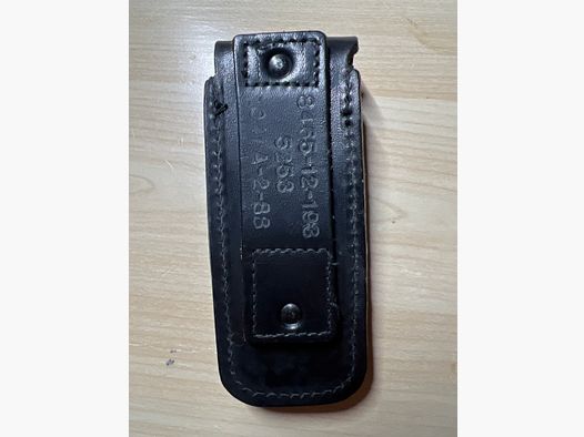Original Bundeswehr Magazintasche Leder — Walther P1 / P38 — Sammlerzustand