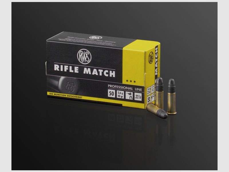 RWS Rifle Match .22lr KK-Patronen