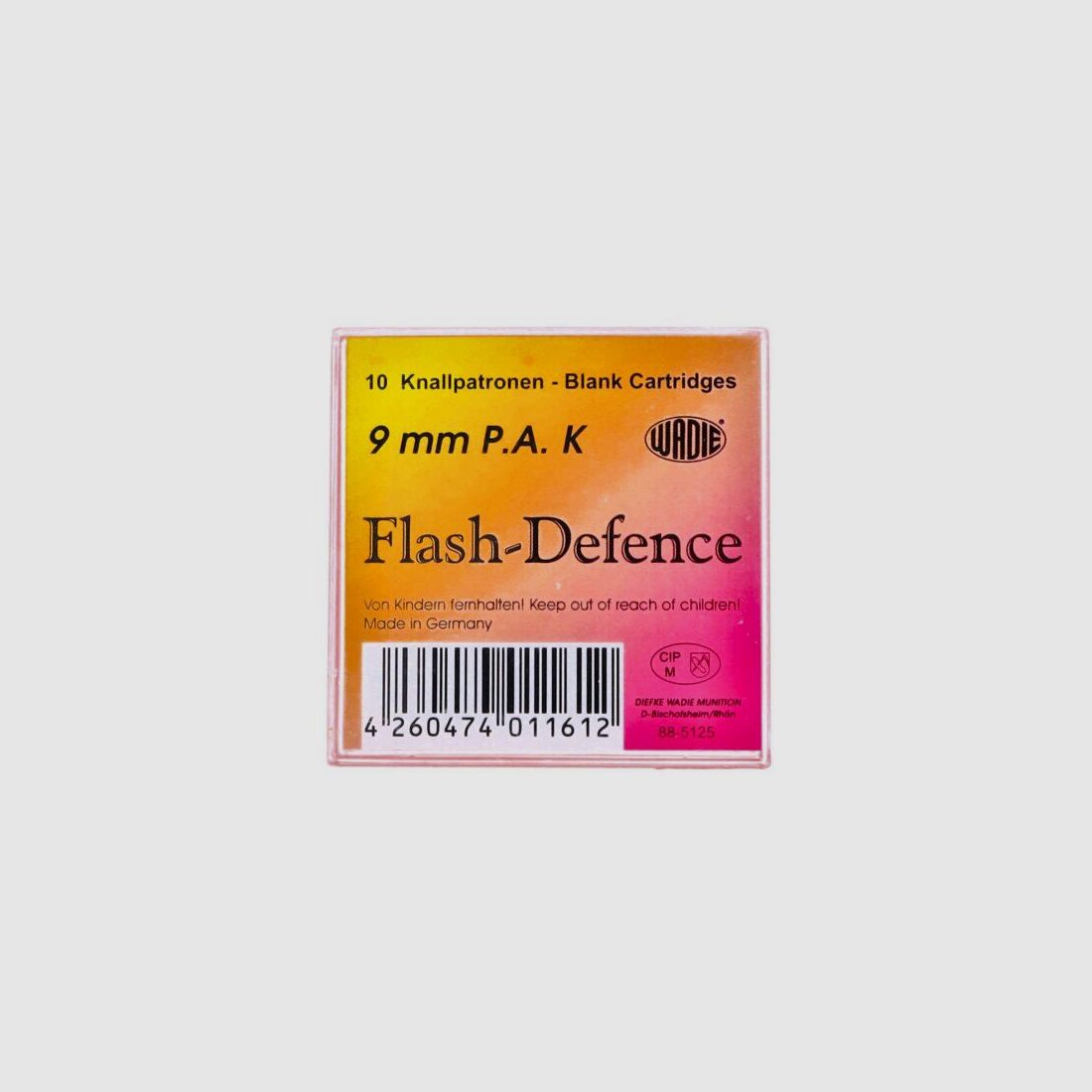 WADIE Cartucce a Vuoto 9mm PA Flash Defense