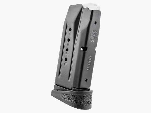 S&W Magazine M&P 9 Compact 9 x 19 Zwart met Vingersteun op het Magazinbodem