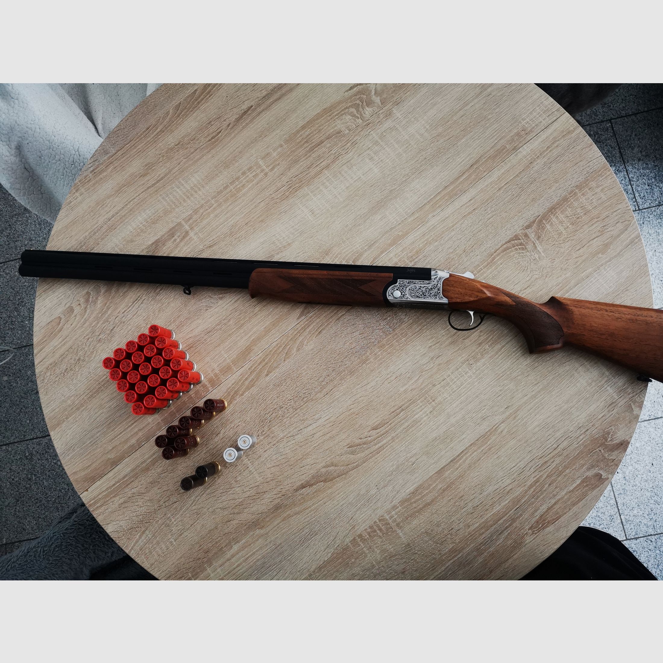 Bock double shotgun, KOFS Zenith SXE 12/76 - ejector + steel shot proof